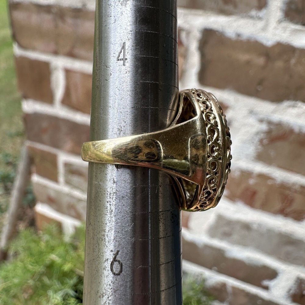 Ross Simons Accent Ring Ruby Cabochon Garnet Size… - image 8